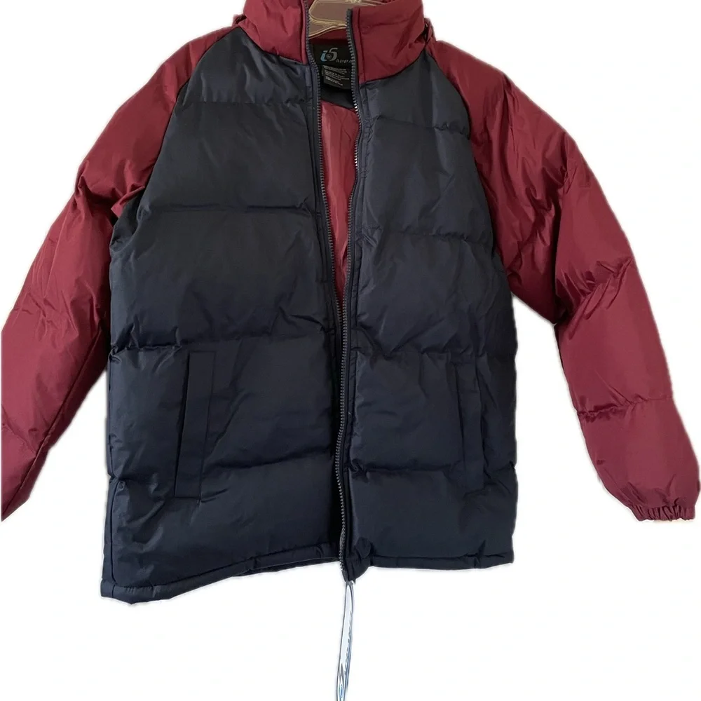 NWT i5 Apparel Boys  Winter or Ski Bubble Navy Burgundy Outerwear Jacket…